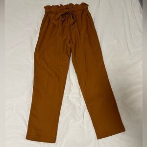 High waisted, tie dress pants